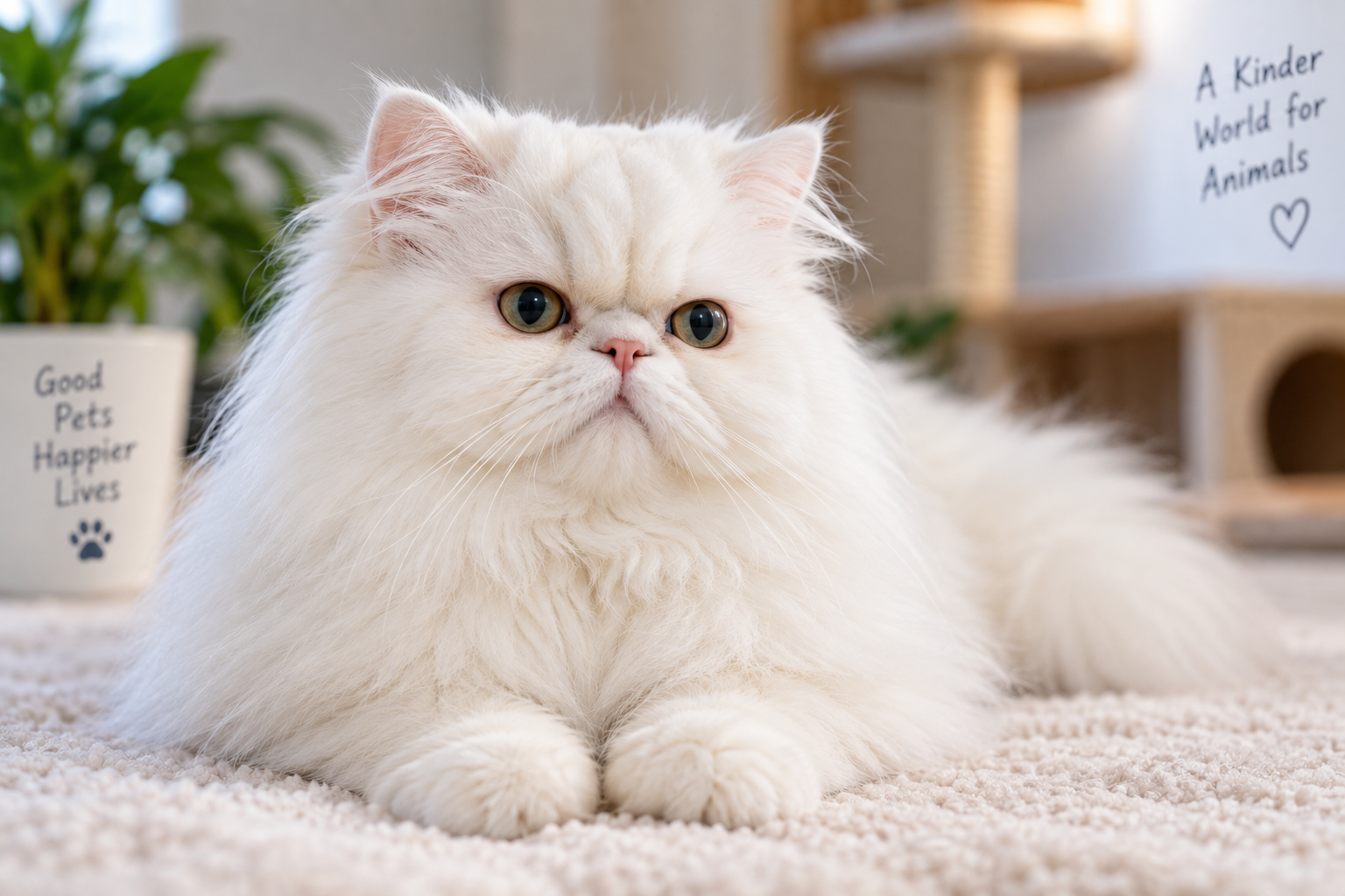 White Persian cat